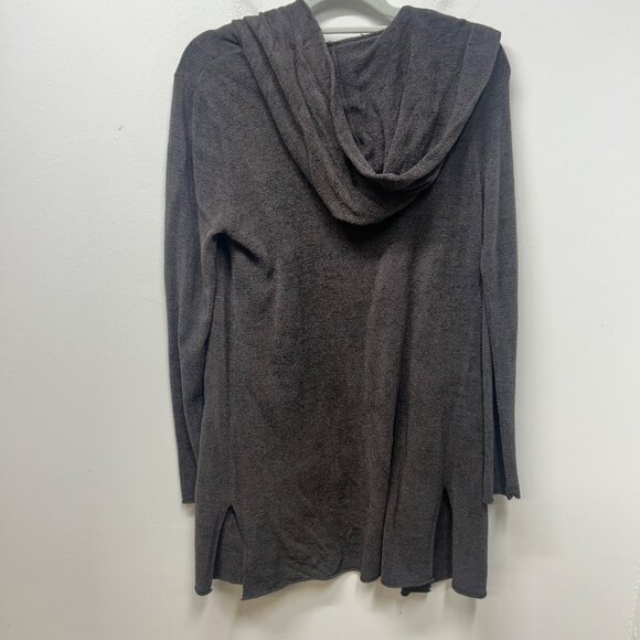Barefoot Dreams CozyChic Ultra Lite Hooded Cardigan With Pockets Charcoal Gray S - Picture 7 of 8